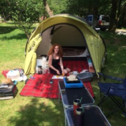 :) camping